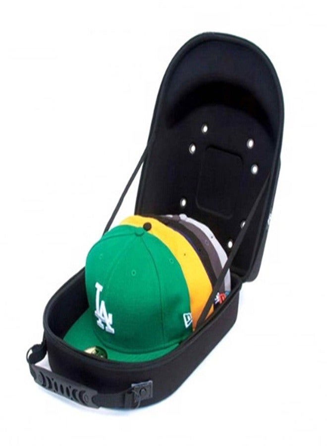 Generic Hat Travel Hard Case Hat Carrier Storage Bag for Baseball Caps Hat Organizer Box with Adjustable Shoulder Strap and Carrying Handle Caps Carrier Ball Hats Holder - Image 1