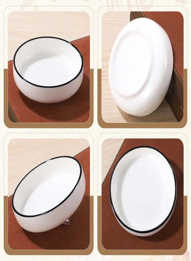 CQSYWQING 3.35 Inch Ceramic Dipping Sauce Dish Set - 4 Pcs Small Condiment Bowls for Soy Sauce Dish, Sushi, Ketchup, Snacks - Perfect for Parties, Restaurants, Home - Durable Ceramic - Dishwasher Safe(2.5oz) - Image 4