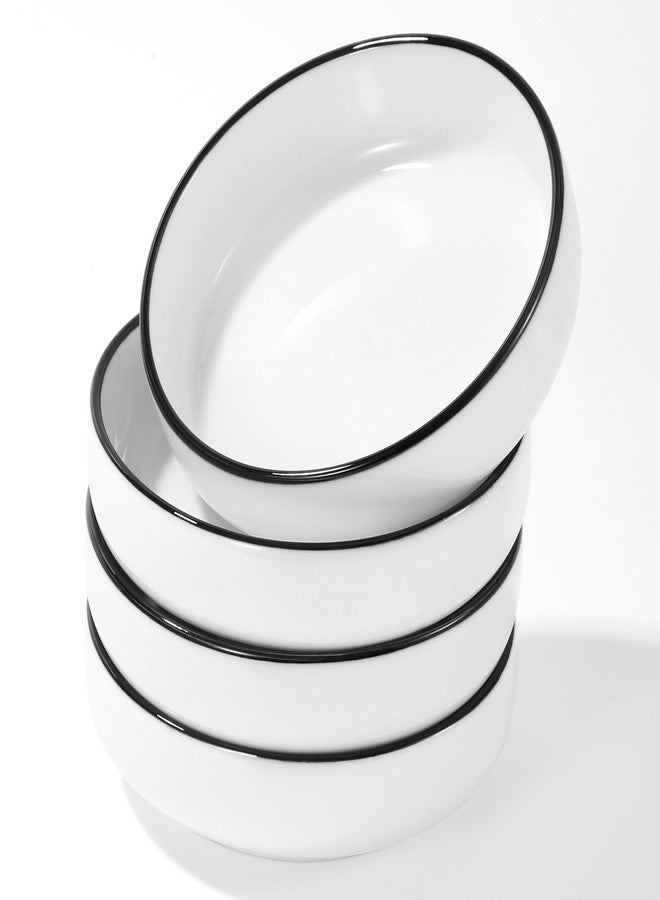 CQSYWQING 3.35 Inch Ceramic Dipping Sauce Dish Set - 4 Pcs Small Condiment Bowls for Soy Sauce Dish, Sushi, Ketchup, Snacks - Perfect for Parties, Restaurants, Home - Durable Ceramic - Dishwasher Safe(2.5oz) - Image 1