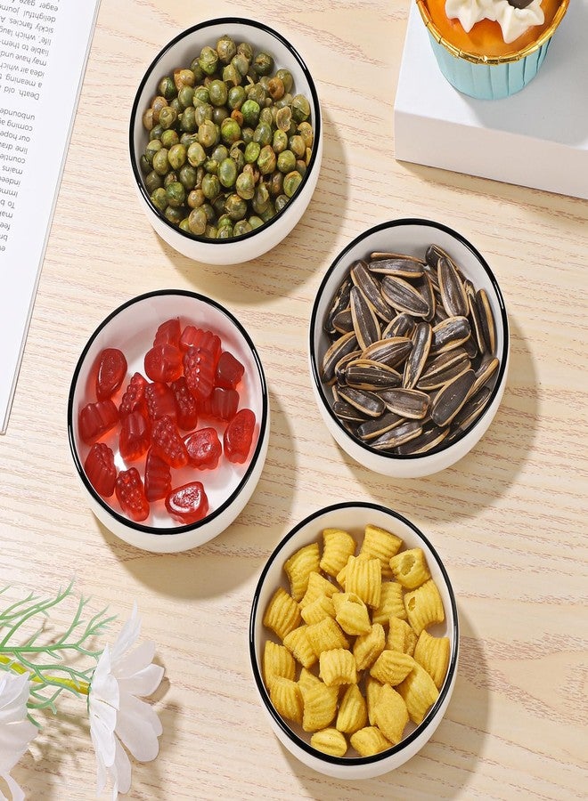 CQSYWQING 3.35 Inch Ceramic Dipping Sauce Dish Set - 4 Pcs Small Condiment Bowls for Soy Sauce Dish, Sushi, Ketchup, Snacks - Perfect for Parties, Restaurants, Home - Durable Ceramic - Dishwasher Safe(2.5oz) - Image 5