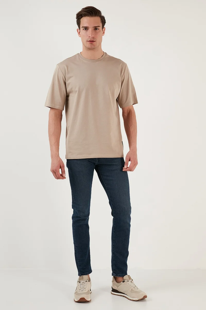 Buratti Cotton Back Printed Oversize Crew Neck T Shirt Men's T Shirt 5902636