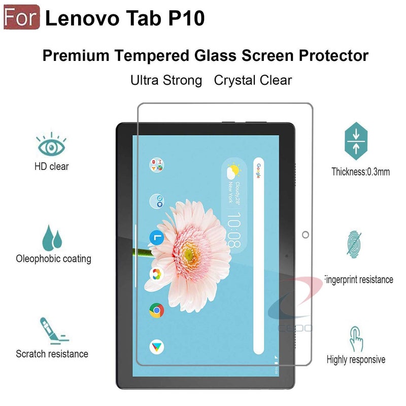 Cedo Lenovo Tab P10 (10.1 inch) Tempered Glass | Screen Protector Clear Tempered Glass for Lenovo Tab P10 (10.1 inch) - Image 2