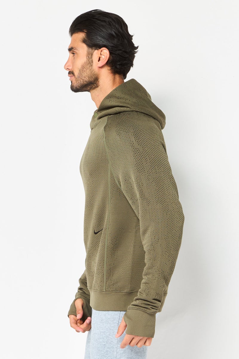 Nike Men Therma Fit Long Sleeve Training Hoodie, Green - Image 3