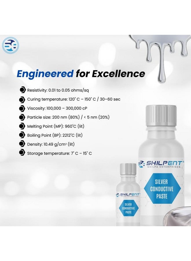 Shilpent Silver Paste, Conductive Inks for 3D Print (Quantity - 5ml) - Image 4