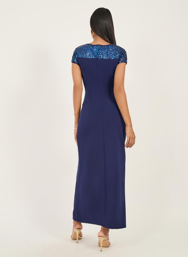 Styli Sequin Trimmed Sheath Dress  - Image 5