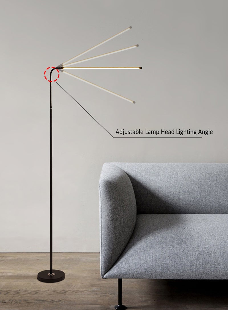 Sharpdo Nordic Tricolor Dimming LED Floor Lamp Simplicity Eye Protection Reading Standing Lamp For Living Room Bedroom Study Room Floor Lighting Touch Control - Image 5