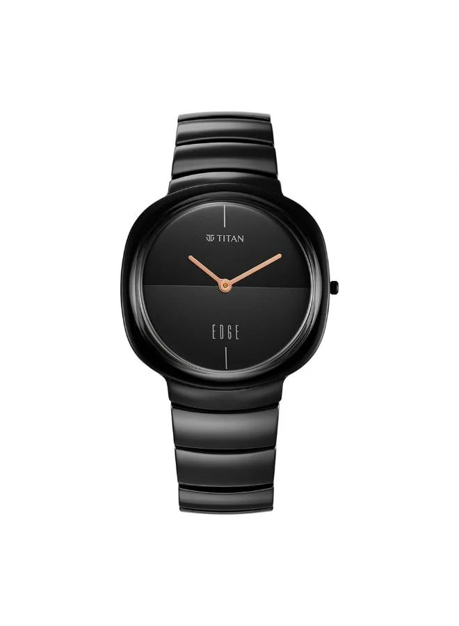 تيتان Unisex's Ceramic Analog Watch 1841NC01 - 38 mm