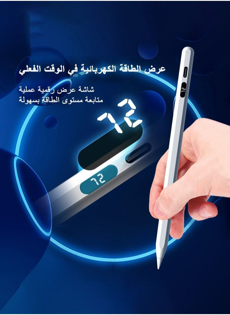 ULHYC - Rechargeable Capacitive Stylus Pen with Battery Level Indicator USB-C Fast Charging Broad Compatibility and Long Lasting Battery for Touchscreen Devices - Image 1