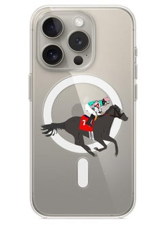 Magnetic Case for iPhone 15 Pro Max 6.7-inch Compatible with MagSafe Wireless Charging, Shockproof Phone Bumper Cover Horse Riding