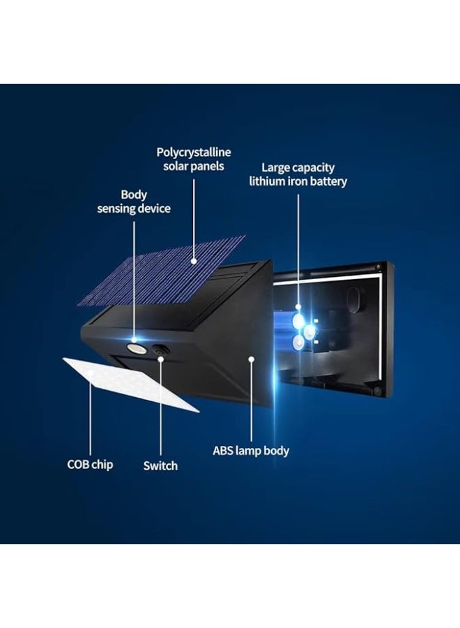 AL ARQAM 4 PCS Solar Motion Sensor Security Lights – 20 LED Super Bright Outdoor Wall Lights, IP65 Waterproof & Wireless, Auto On/Off for Garden, Fence, Patio, and Garage - Image 3