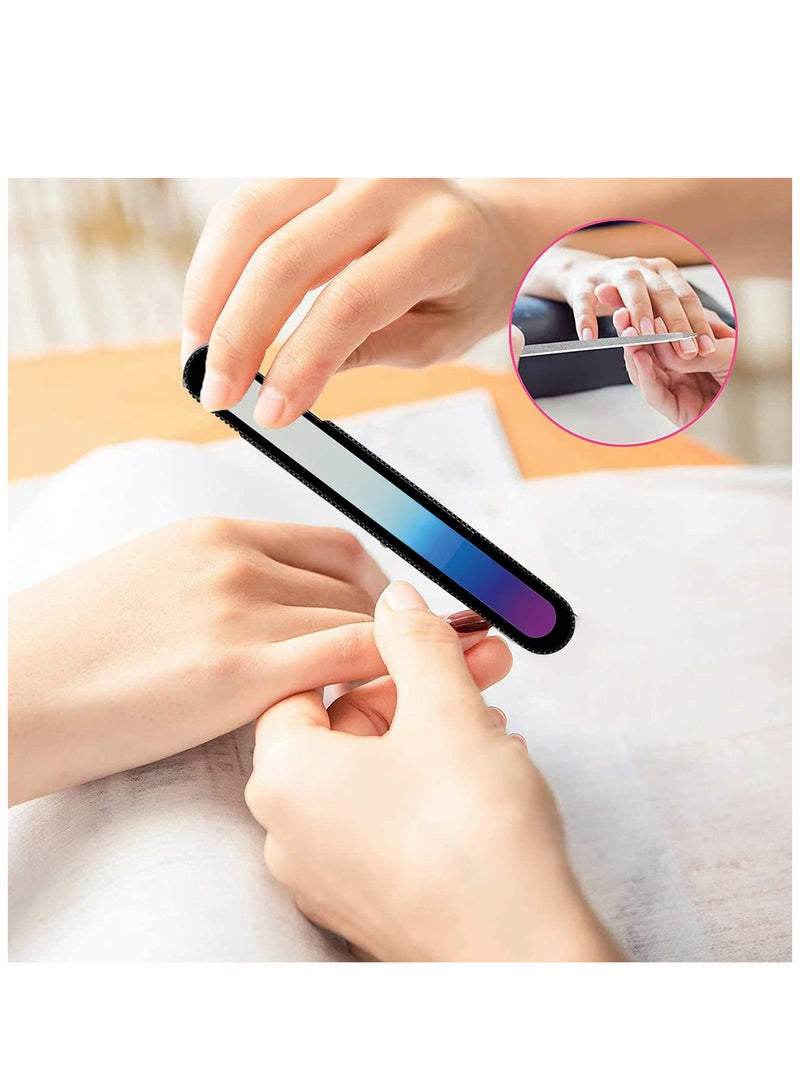 Professional Crystal Nail File Set - 3 Piece Multicolour Kit - Image 2