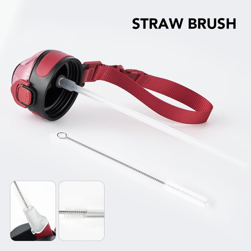 Enerbone 32 oz Insulated Water Bottle, Stainless Steel Bottle with Carrying Strap, Double-Wall Vacuum Insulation Design, Leakproof Sports Bottle with Straw, Keep Drinks Cold or Hot for Hours - Image 5