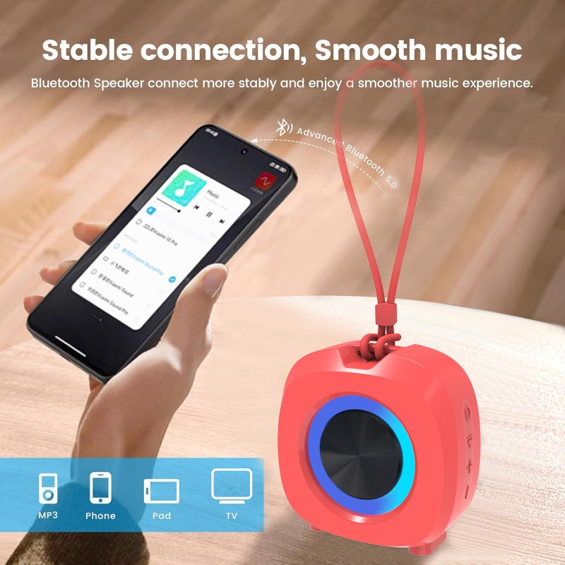 ZZB Bluetooth Speaker Portable Media Players Clear Loud Stereo Sound Deep Bass Wireless Speaker With Lights TWS IPX5 Waterproof Small Speakers Long Playtime for Home/Party/Outdoor/Beach Electronic Gadgets - Image 5