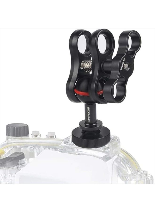 MINIFOCUS حامل كرة 1'' مع قاعدة توصيل رأس كرة باردة لمصباح الغوص تحت الماء وكاميرات الحماية المقاومة للماء - Image 3