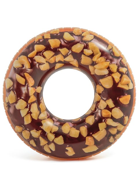 56262NP-Nutty Chocolate Donut Tube Inflatable Swim Ring 1.14m/45"