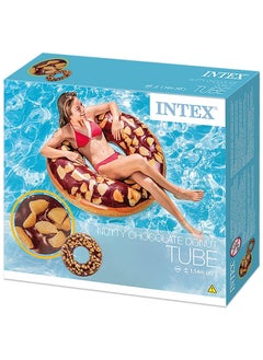 INTEX 56262NP-Nutty Chocolate Donut Tube Inflatable Swim Ring 1.14m/45"  - Image 4