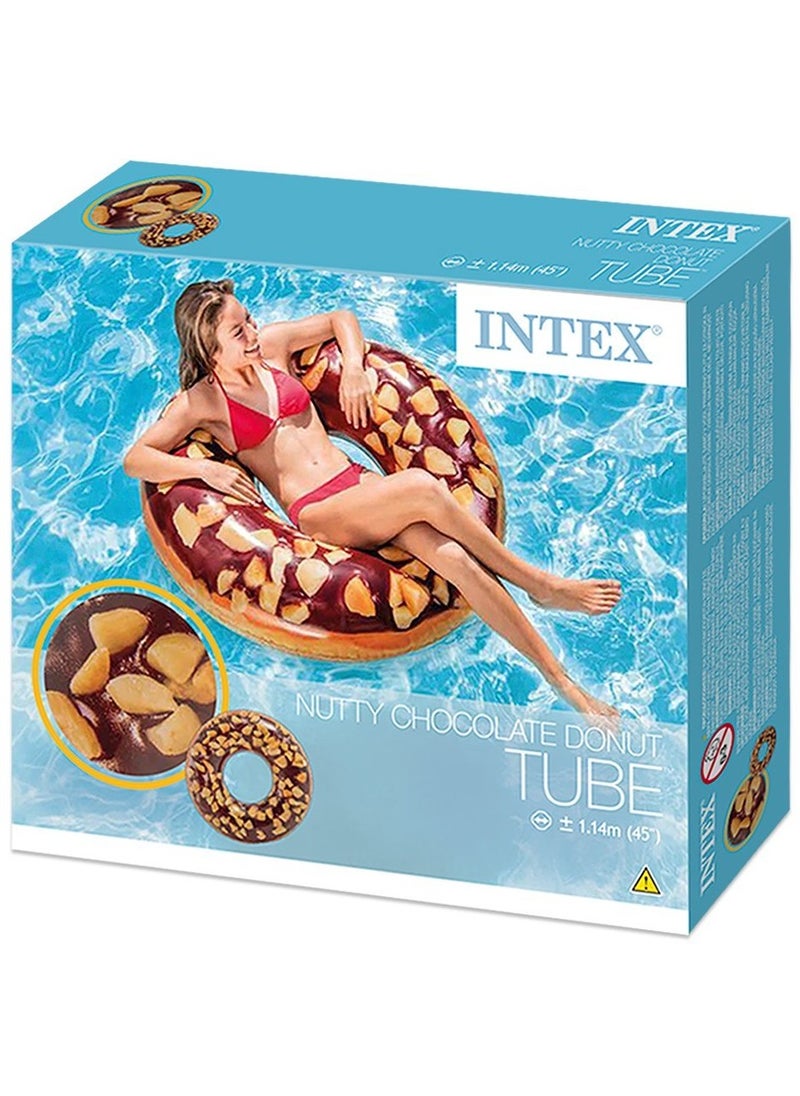 INTEX 56262NP-Nutty Chocolate Donut Tube Inflatable Swim Ring 1.14m/45"  - Image 4