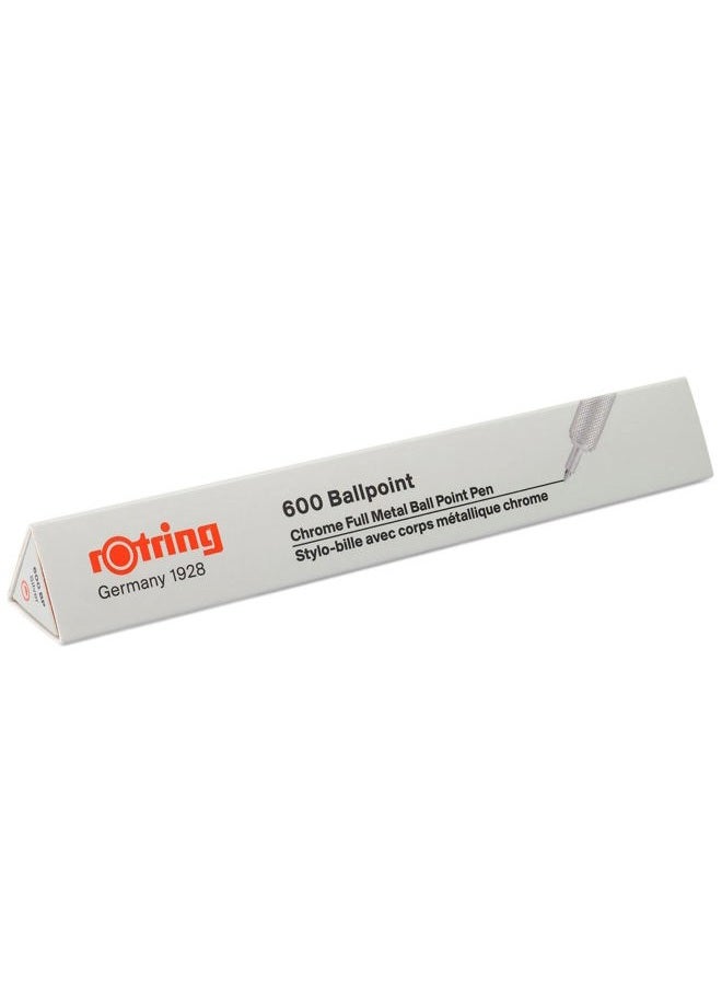 Rotring 600 Ballpoint Pen, Medium Point,Refillable Silver - Image 4