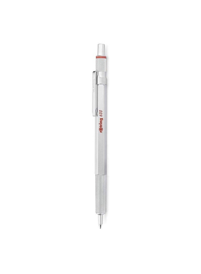 Rotring 600 Ballpoint Pen, Medium Point,Refillable Silver - Image 1