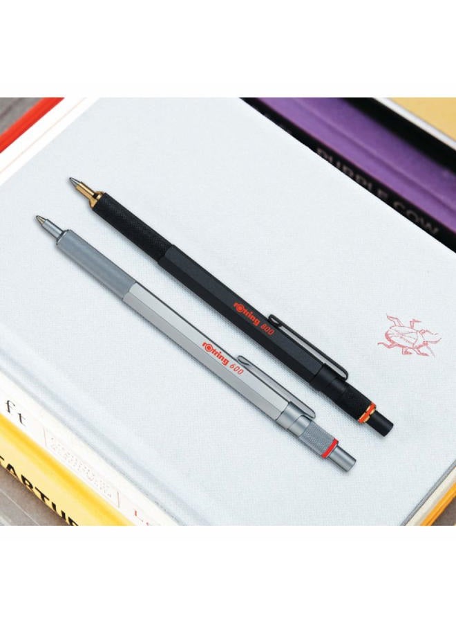 Rotring 600 Ballpoint Pen, Medium Point,Refillable Silver - Image 2