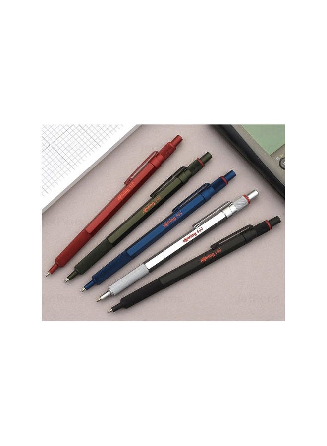 Rotring 600 Ballpoint Pen, Medium Point,Refillable Silver - Image 5