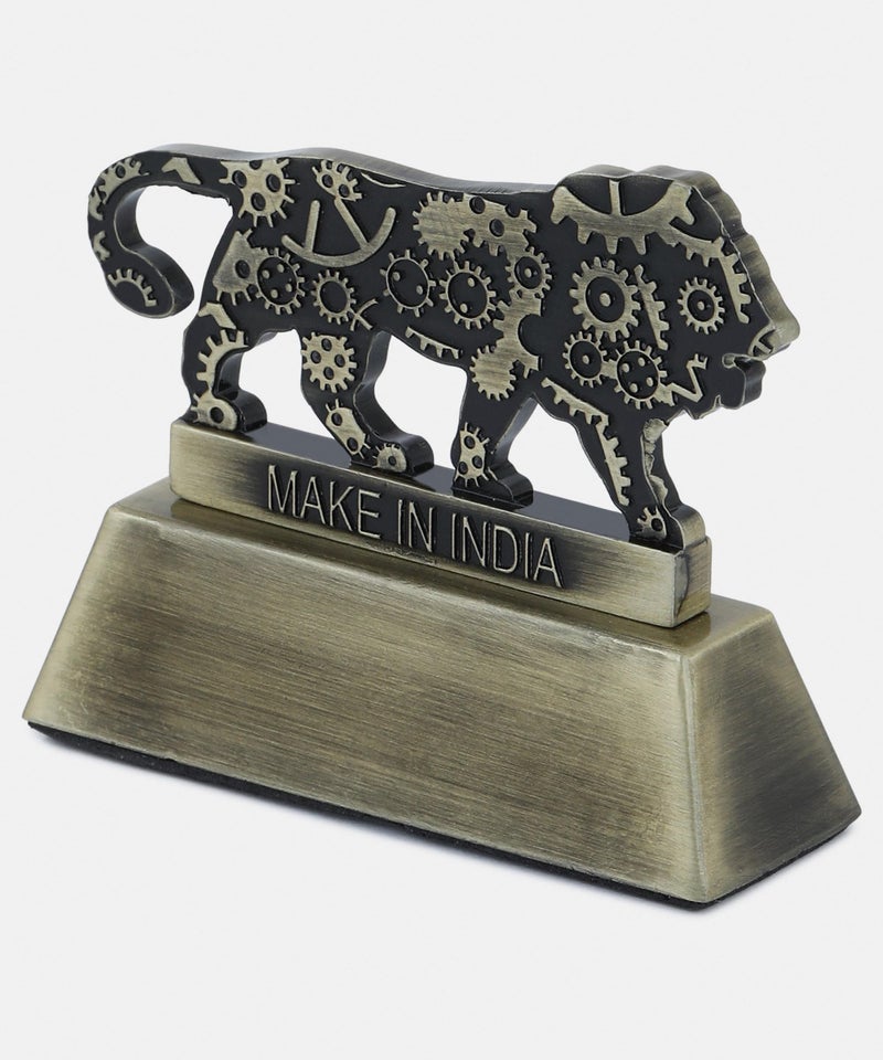 ZAHEPA Metal Lion Paperweight for Office Table, Stylish Desk Accessory & Desktop Decor, Patriotic Decorative Showpiece Item Gift for Men, Professionals, Students & Corporate (Mehendi) - Image 5