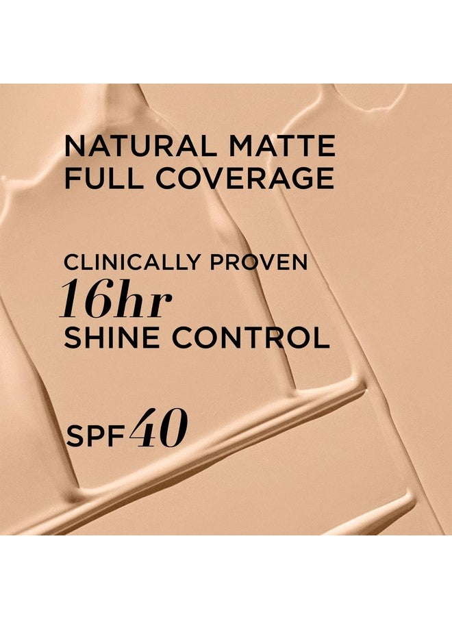 IT Cosmetics CC+ Cream Natural Matte Foundation with SPF 40 - Shine-Reducing & Long-Wear Full Coverage Foundation For Oily Skin - With Hyaluronic Acid - Non-Comedogenic, Light - 1.08 fl oz