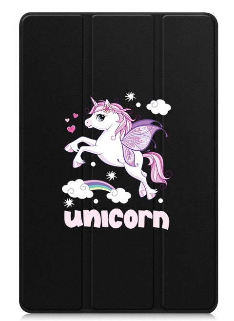 Protective Flip Case For Apple iPad Pro 11 (2024) With Trifold Stand Auto Wake Sleep Shockproof Cover Unicorn