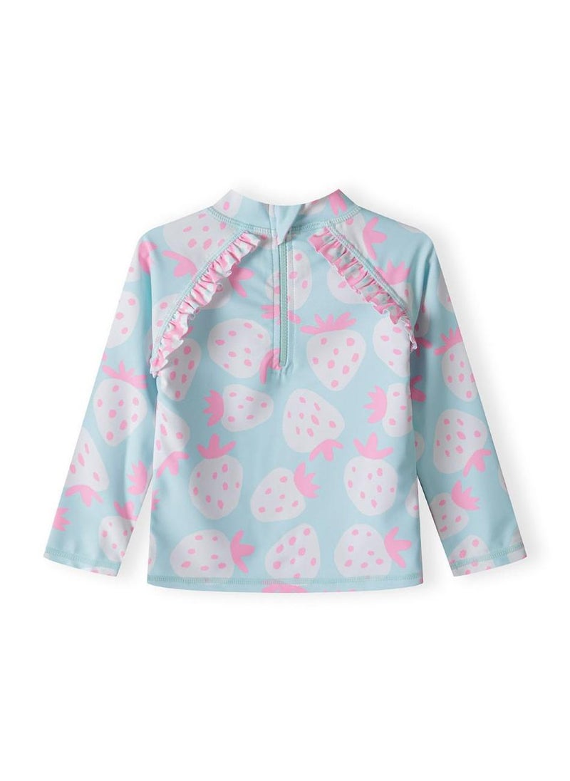 مينوتي طقم سباحة من قطعتين للبنات: بلوزة بأكمام طويلة مع سروال بكشكش - Image 4