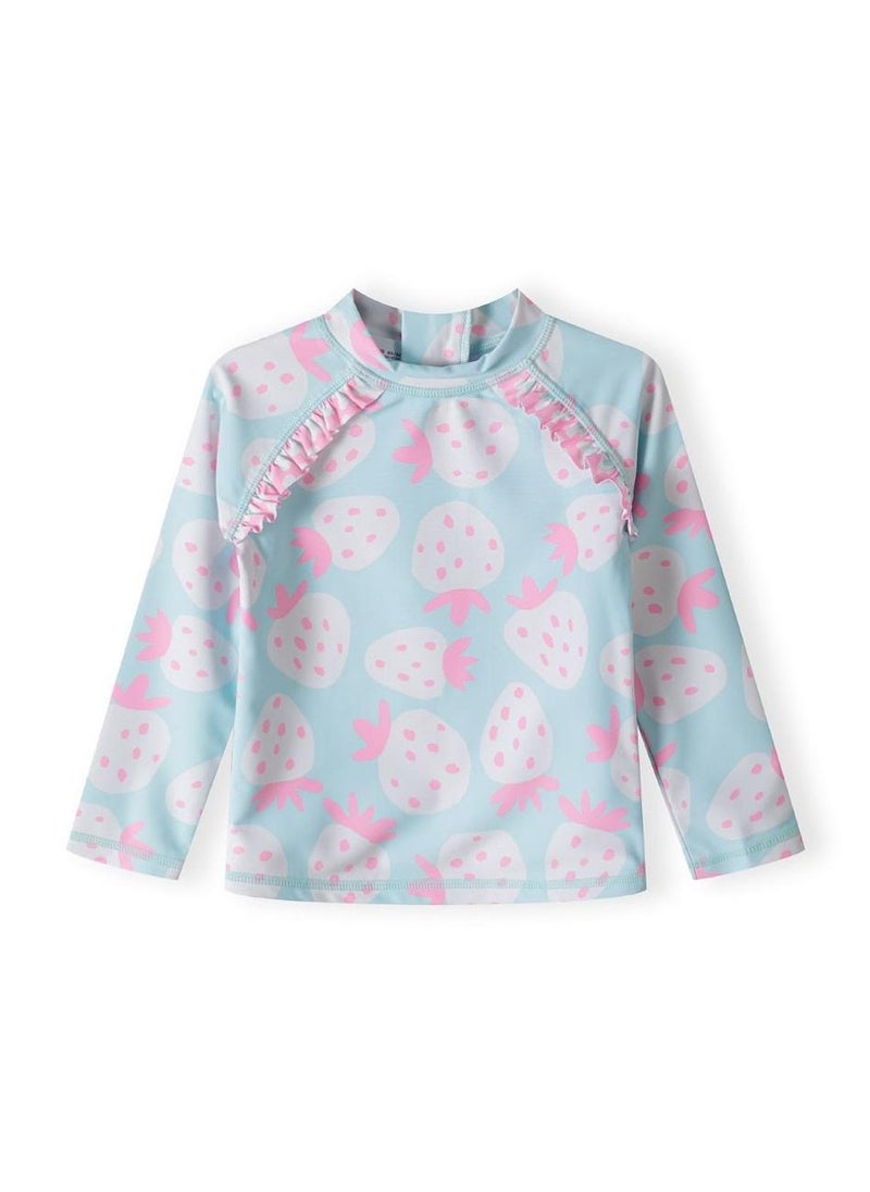 مينوتي طقم سباحة من قطعتين للبنات: بلوزة بأكمام طويلة مع سروال بكشكش - Image 3