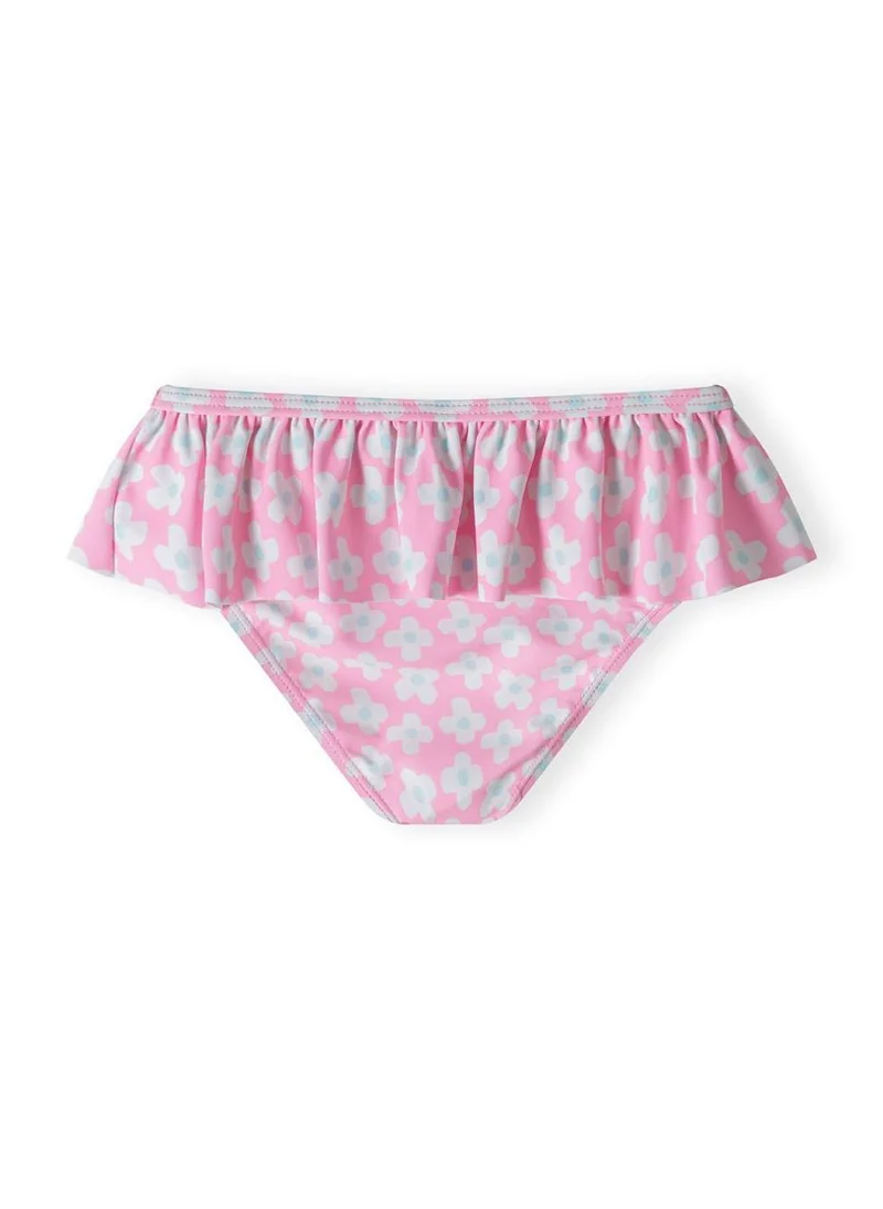 MINOTI 2-Piece Girls' Long Sleeve Swim Set with Ruffle Bikini Bottoms