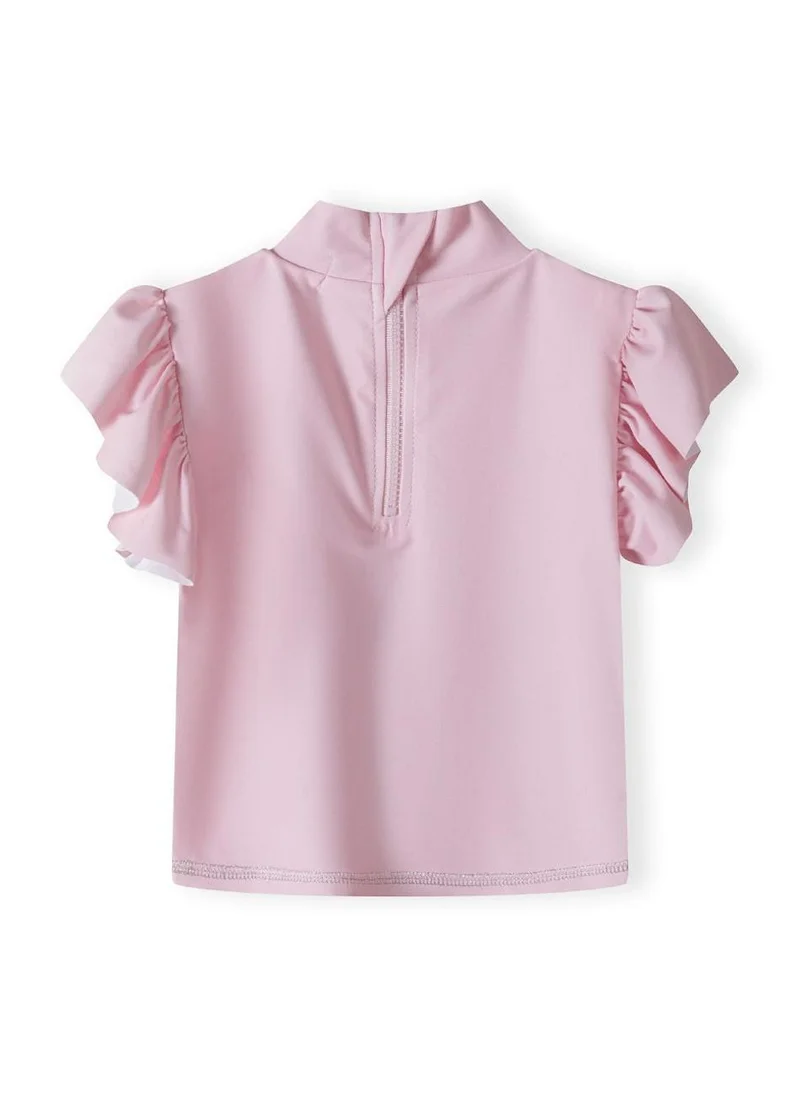 MINOTI 2-Piece Girls' Long Sleeve Swim Set with Ruffle Bikini Bottoms