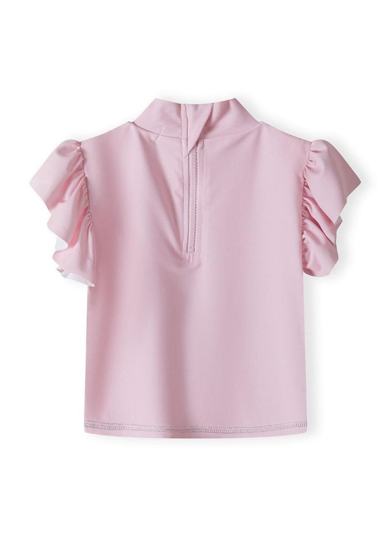 مينوتي طقم سباحة من قطعتين للبنات: بلوزة بأكمام طويلة مع سروال بكشكش - Image 5