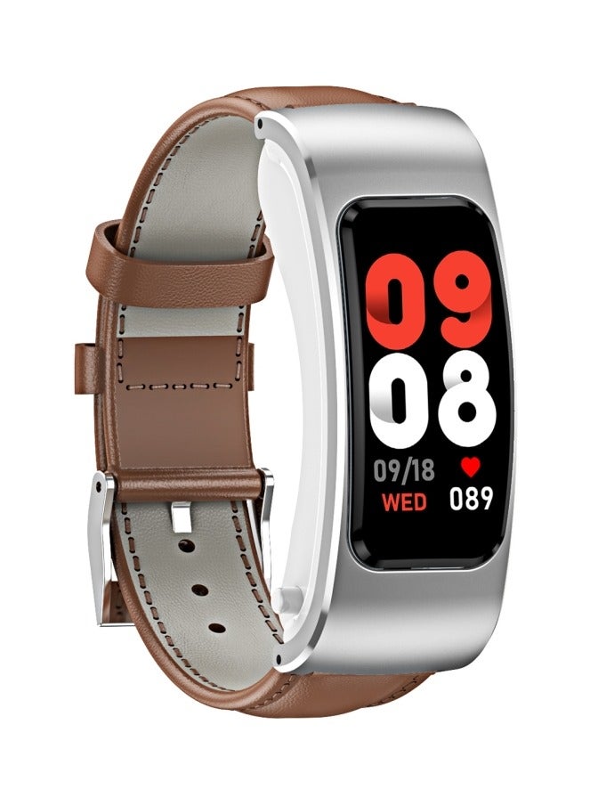 AROAQ K60 1.08 inch Leather Band Earphone Detachable Life Waterproof Smart Watch Support Bluetooth Call - Image 2