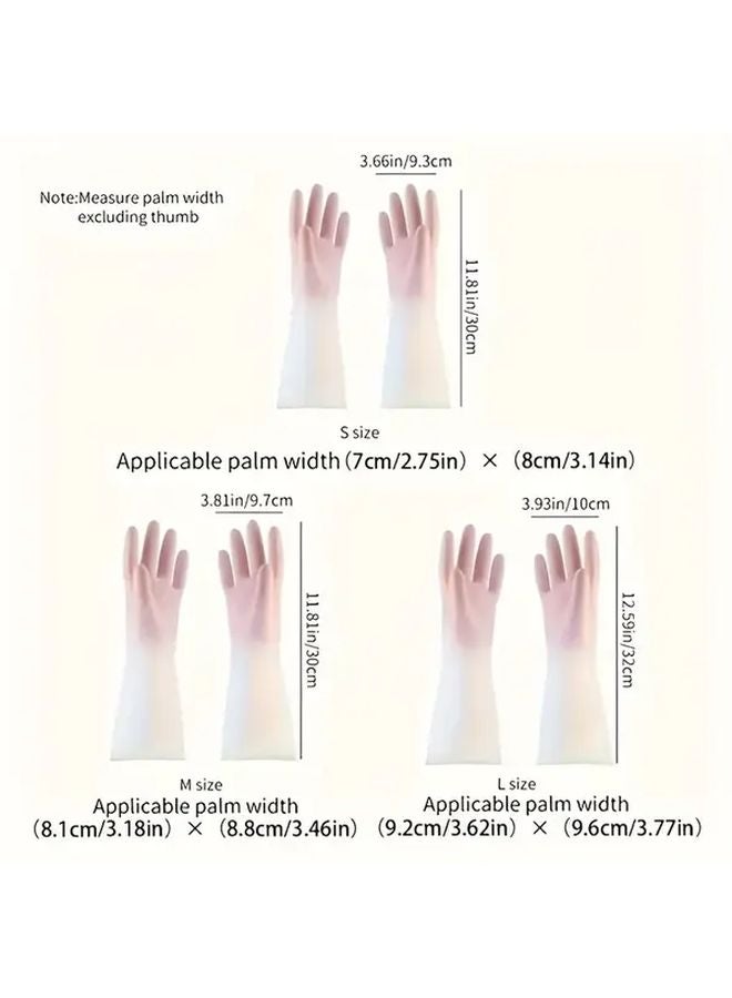 4 Pack Womens Dishwashing Gloves Model S Extra Long Cuff Heavy Duty Rubber Kitchen Mitts - Image 4