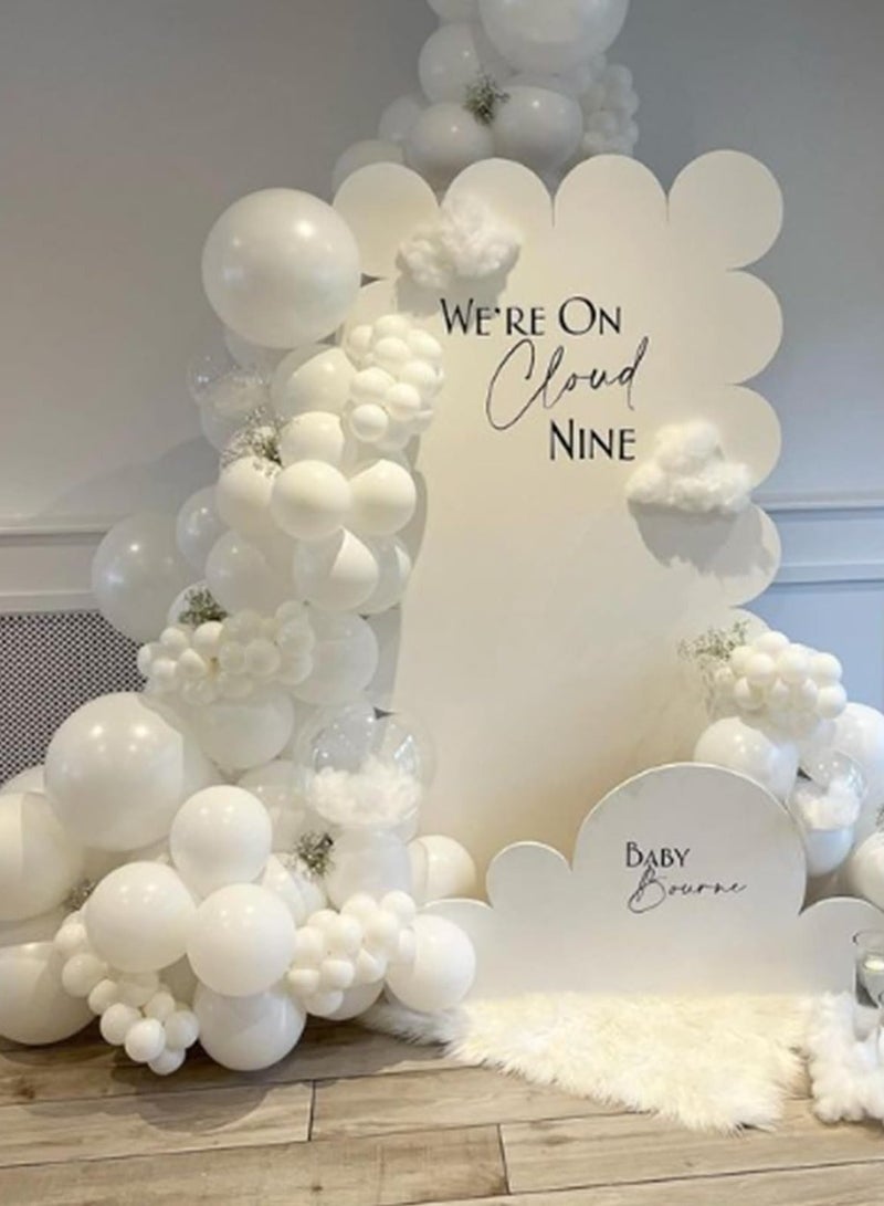 White balloons, 50 latex party balloons for weddings, graduations, children's birthday parties, Valentine's Day, baby showers, party supplies, arch balloon towers  - Image 3