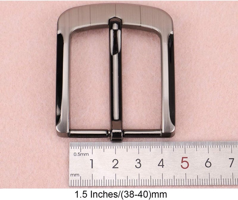 McFanBe 1.5 Inches (38-40 mm) Belt Buckle Single Prong Square Replacement Buckle for Men Women Belt - Image 5