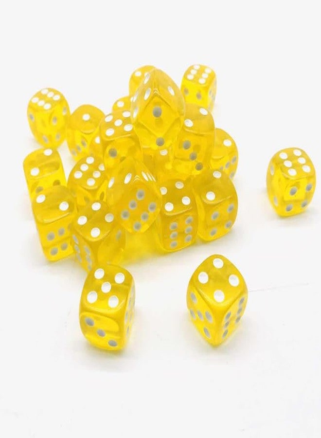 ISHARAA Six Sided 16mm Multicolour Transparent Yellow & Orange Colour Combo Dice for Ludo, Fun, Indoor Games (2 Colour Combo Dice Set) Pack of 100pcs - Image 2
