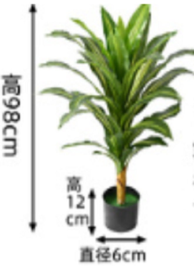 Generic 98cm Artificial Plants Tree Faux Plants Indoor Outdoor Decor Fake Tree with Plants for Home Decor Office Living Room  - Image 1