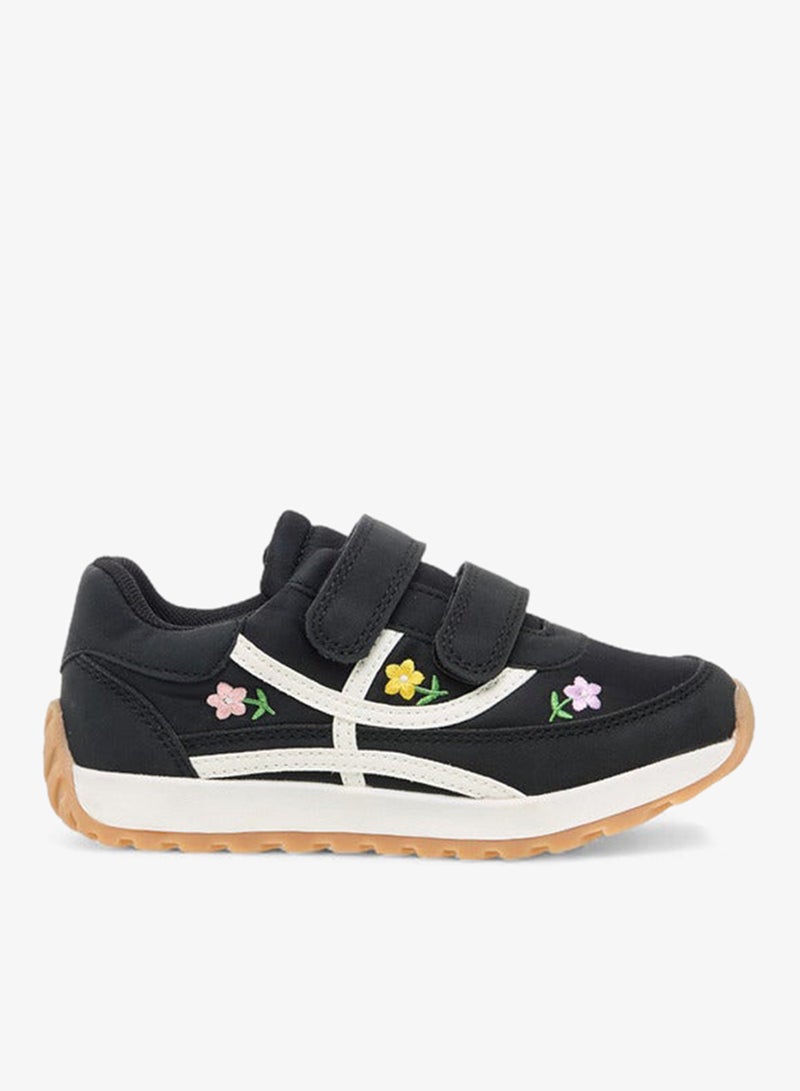 JUNIORS Girls Floral Embroidered Sneakers - Image 3