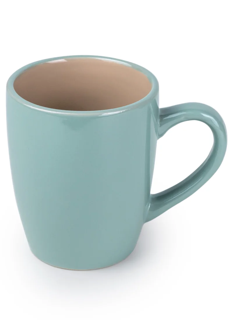 Shallow Moire 4-Piece Mugs Set Kitchen Dinnerware, Ceramic, Stoneware 385ml - Two Tone