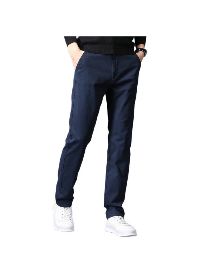 PLAYBOY Casual Pants For Men, Straight-Leg, Style, Spring And Summer Men'S Loose Trendy Trousers, Royal Blue, Size 32 - Image 2