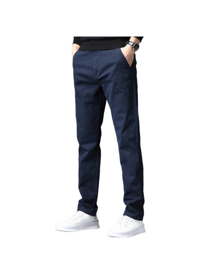 PLAYBOY Casual Pants For Men, Straight-Leg, Style, Spring And Summer Men'S Loose Trendy Trousers, Royal Blue, Size 32 - Image 1