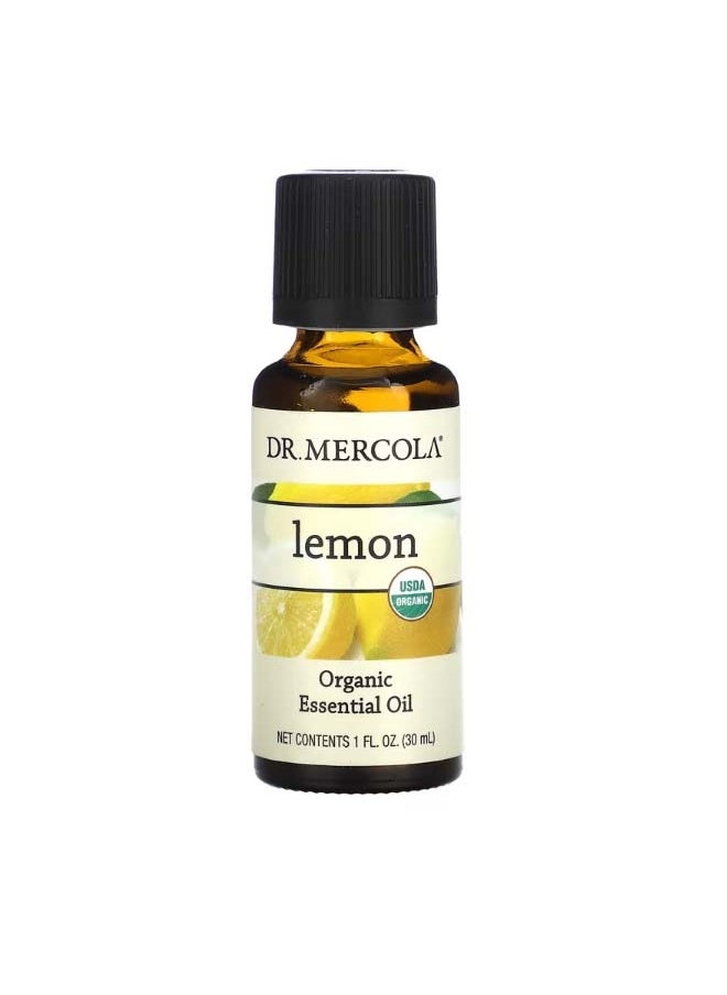Dr. Mercola Organic Essential Oil Lemon 1 fl oz 30 ml  - Image 1