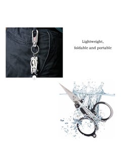 Generic 1Pcs Pocket Folding Keychain Scissors Emergency Travel Metal Scissors  - Image 1
