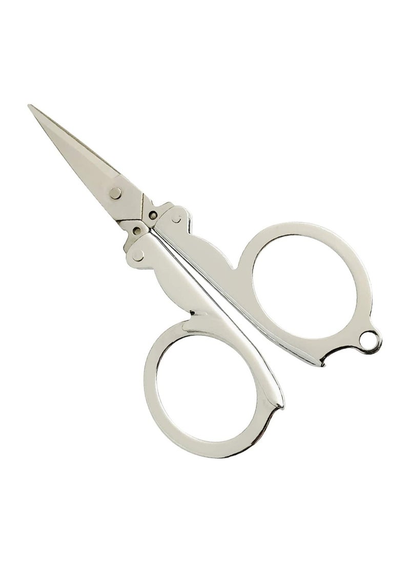 Generic 1Pcs Pocket Folding Keychain Scissors Emergency Travel Metal Scissors  - Image 3
