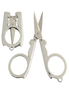 Generic 1Pcs Pocket Folding Keychain Scissors Emergency Travel Metal Scissors  - Image 4