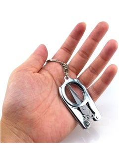 Generic 1Pcs Pocket Folding Keychain Scissors Emergency Travel Metal Scissors  - Image 2