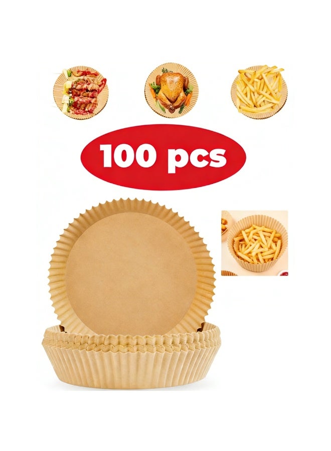 Air fryer special paper, disposable non-stick oil paper, high-temperature resistant and suitable for household deep fryers, easy-to-clean baking pad paper - Image 1
