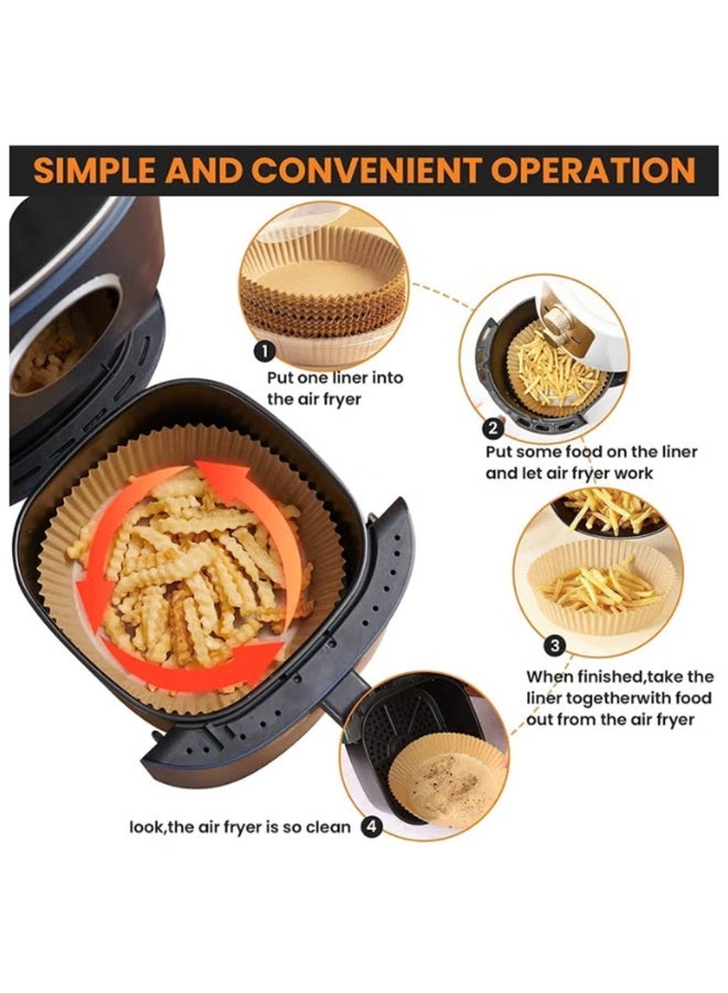 Air fryer special paper, disposable non-stick oil paper, high-temperature resistant and suitable for household deep fryers, easy-to-clean baking pad paper - Image 3